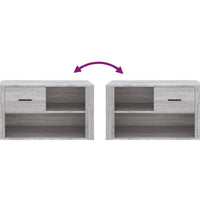 Schuhschrank Grau Sonoma 80x35x45 cm Holzwerkstoff