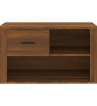 Schuhschrank Braun Eichen-Optik 80x35x45 cm Holzwerkstoff