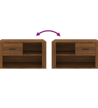 Schuhschrank Braun Eichen-Optik 80x35x45 cm Holzwerkstoff