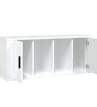 TV-Schrank Hochglanz-Weiß 100x35x40 cm Holzwerkstoff