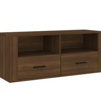 TV-Schrank Braun Eichen-Optik 100x35x40 cm Holzwerkstoff