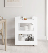Küchenwagen Weiß 60x45x80 cm Holzwerkstoff