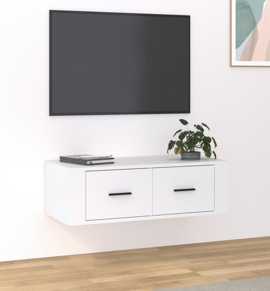 TV-Wandschrank Weiß 80x36x25 cm Holzwerkstoff