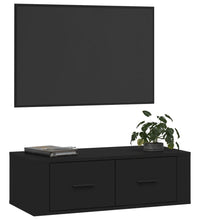 TV-Wandschrank Schwarz 80x36x25 cm Holzwerkstoff