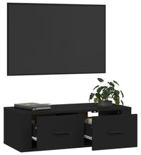 TV-Wandschrank Schwarz 80x36x25 cm Holzwerkstoff