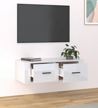 TV-Wandschrank Hochglanz-Weiß 80x36x25 cm Holzwerkstoff