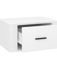 Wand-Nachttisch Hochglanz-Weiß 50x36x25 cm