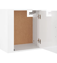 Wand-Nachttisch Hochglanz-Weiß 50x30x47 cm