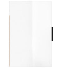 Wand-Nachttische 2 Stk. Hochglanz-Weiß 50x30x47 cm