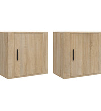 Wand-Nachttische 2 Stk. Sonoma-Eiche 50x30x47 cm
