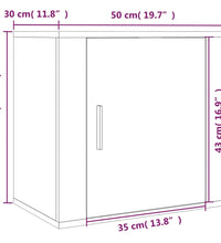 Wand-Nachttisch Betongrau 50x30x47 cm