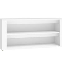 Schuhregal Weiß 100x35x45 cm Holzwerkstoff