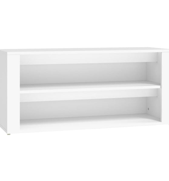 Schuhregal Weiß 100x35x45 cm Holzwerkstoff