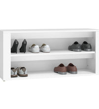 Schuhregal Weiß 100x35x45 cm Holzwerkstoff