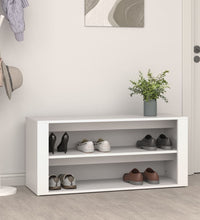 Schuhregal Weiß 100x35x45 cm Holzwerkstoff