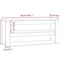 Schuhregal Schwarz 100x35x45 cm Holzwerkstoff