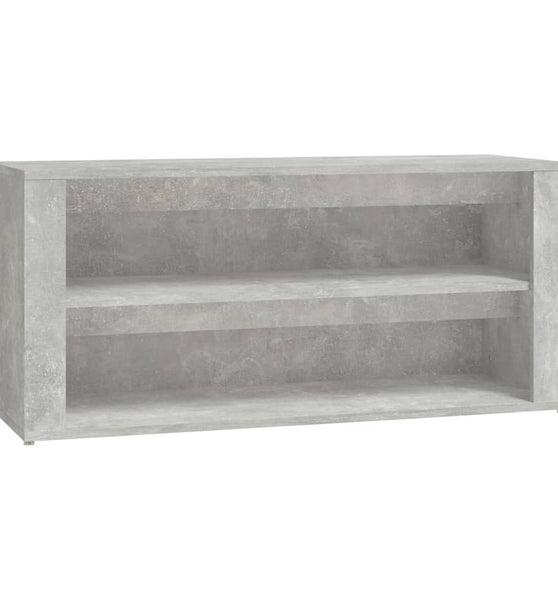 Schuhregal Betongrau 100x35x45 cm Holzwerkstoff