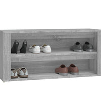 Schuhregal Grau Sonoma 100x35x45 cm Holzwerkstoff