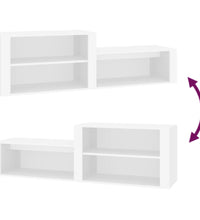 Schuhschrank Weiß 150x35x45 cm Holzwerkstoff