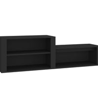 Schuhschrank Schwarz 150x35x45 cm Holzwerkstoff