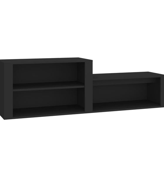 Schuhschrank Schwarz 150x35x45 cm Holzwerkstoff