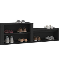 Schuhschrank Schwarz 150x35x45 cm Holzwerkstoff