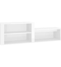 Schuhschrank Hochglanz-Weiß 150x35x45 cm Holzwerkstoff