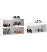 Schuhschrank Hochglanz-Weiß 150x35x45 cm Holzwerkstoff