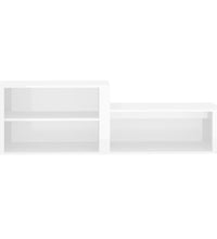 Schuhschrank Hochglanz-Weiß 150x35x45 cm Holzwerkstoff