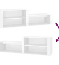 Schuhschrank Hochglanz-Weiß 150x35x45 cm Holzwerkstoff