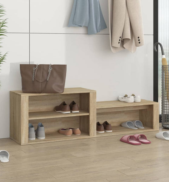 Schuhschrank Sonoma-Eiche 150x35x45 cm Holzwerkstoff