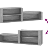 Schuhschrank Grau Sonoma 150x35x45 cm Holzwerkstoff