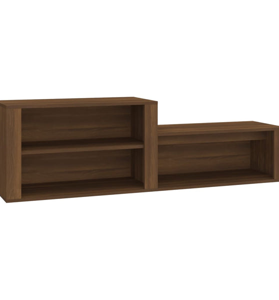 Schuhschrank Braun Eichen-Optik 150x35x45 cm Holzwerkstoff