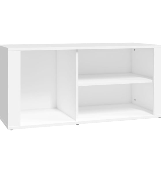 Schuhregal Weiß 100x35x45 cm Holzwerkstoff