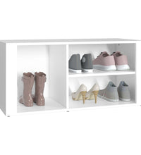 Schuhregal Weiß 100x35x45 cm Holzwerkstoff