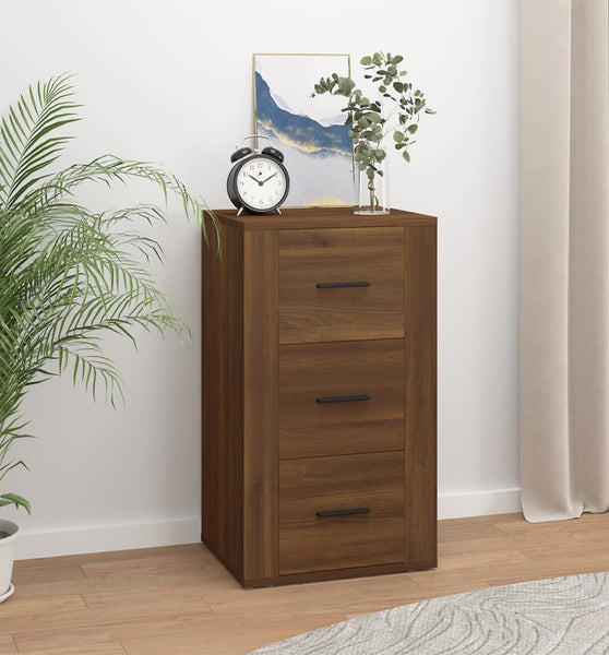 Sideboard Braun Eichen-Optik 40x33x70 cm Holzwerkstoff