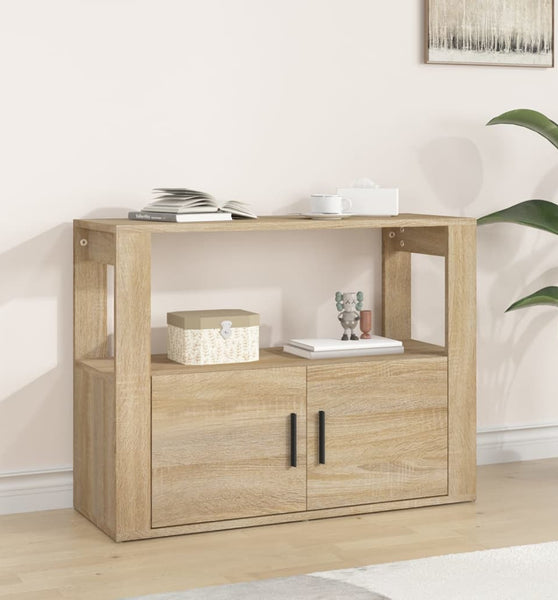 Sideboard Sonoma-Eiche 80x30x60 cm Holzwerkstoff