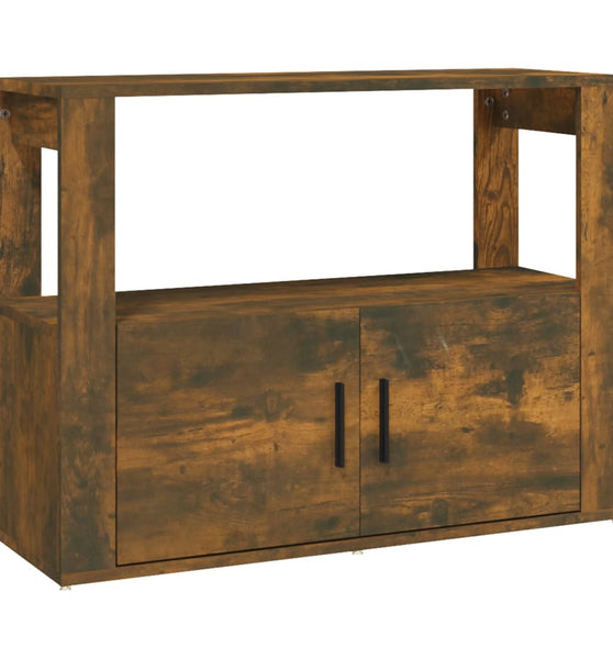 Sideboard Räuchereiche 80x30x60 cm Holzwerkstoff