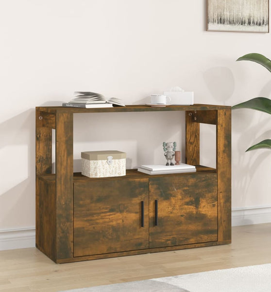 Sideboard Räuchereiche 80x30x60 cm Holzwerkstoff