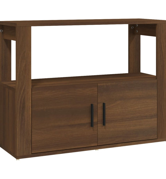 Sideboard Braun Eichen-Optik 80x30x60 cm Holzwerkstoff