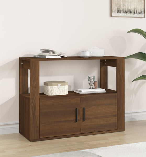 Sideboard Braun Eichen-Optik 80x30x60 cm Holzwerkstoff