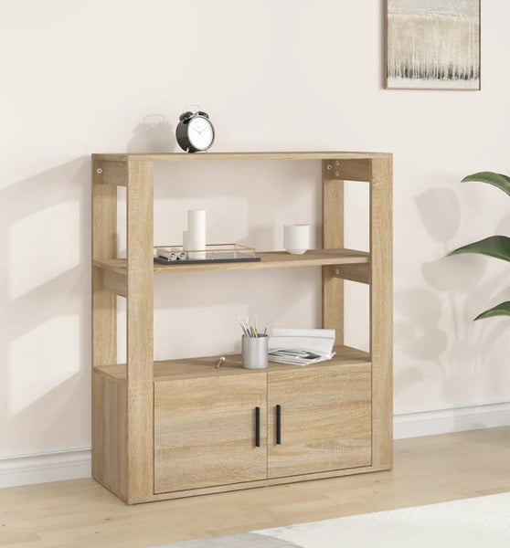 Sideboard Sonoma-Eiche 80x30x90 cm Holzwerkstoff