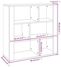 Sideboard Schwarz 80x30x80 cm Holzwerkstoff