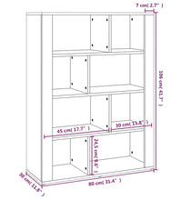 Sideboard Grau Sonoma 80x30x106 cm Holzwerkstoff