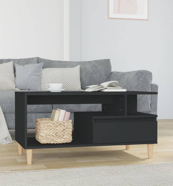 Couchtisch Schwarz 90x49x45 cm Holzwerkstoff