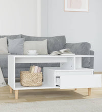 Couchtisch Hochglanz-Weiß 90x49x45 cm Holzwerkstoff