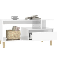 Couchtisch Hochglanz-Weiß 90x49x45 cm Holzwerkstoff