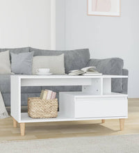 Couchtisch Hochglanz-Weiß 90x49x45 cm Holzwerkstoff