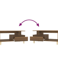 Couchtisch Braun Eichen-Optik 90x49x45 cm Holzwerkstoff