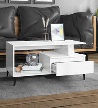 Couchtisch Hochglanz-Weiß 90x49x45 cm Holzwerkstoff